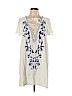 Lulu 100% Rayon White Casual Dress Size L - photo 1
