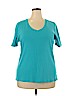 Laura Ashley 100% Cotton Blue Short Sleeve T-Shirt Size 3X - photo 1