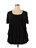 Avenue Black Short Sleeve Blouse Size 18 - 20 Plus - photo 1