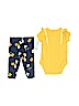 Carter's 100% Cotton Yellow Short Sleeve Onesie 3-6 MO / 6 MO - photo 2