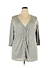 Avenue 100% Acrylic Gray Cardigan Size 22 - photo 1