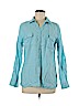 Ann Taylor LOFT Blue Long Sleeve Button-Down Shirt Size M - photo 1