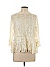 HD in Paris Ivory Long Sleeve Blouse Size 10 - photo 1