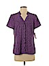 Dana Buchman 100% Polyester Purple Short Sleeve Blouse Size M - photo 1