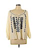 American Eagle Outfitters 100% Rayon Ivory 3/4 Sleeve Blouse Size L - photo 1