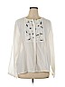 Ann Taylor LOFT Ivory Long Sleeve Blouse Size XL - photo 1