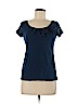 Ann Taylor LOFT 100% Cotton Blue Short Sleeve Top Size M - photo 1