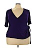 Swank Purple Short Sleeve Top Size 2X - photo 1