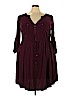 Torrid 100% Rayon Burgundy Casual Dress Size 3X - photo 1