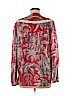 Ann Taylor LOFT 100% Cotton Red Long Sleeve Blouse Size L - photo 2