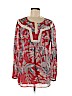 Ann Taylor LOFT 100% Cotton Red Long Sleeve Blouse Size L - photo 1