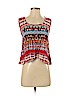 Eyeshadow 100% Cotton Red Sleeveless Blouse Size S - photo 1