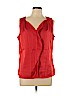 Calvin Klein 100% Polyester Red Sleeveless Blouse Size L - photo 1