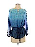 White House Black Market 100% Polyester Blue Long Sleeve Blouse Size XS - photo 1
