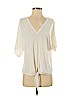 Lavender Fields Ivory Short Sleeve Top Size S - photo 1