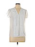 Liz Claiborne 100% Polyester White Short Sleeve Blouse Size L - photo 1