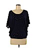 Assorted Brands Blue 3/4 Sleeve Top Size M - photo 1