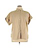Uniqlo 100% Cotton Tan Short Sleeve Blouse Size XL - photo 1