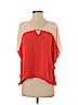 Cache 100% Polyester Red Short Sleeve Blouse Size XS - photo 1