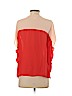 Cache 100% Polyester Red Short Sleeve Blouse Size XS - photo 2