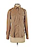 7th Avenue Design Studio New York & Company Tan Long Sleeve Button-Down Shirt Size S - photo 1