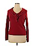 Ann Taylor LOFT Red Long Sleeve Top Size XL - photo 1