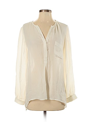 Joie Long Sleeve Silk Top (view 1)