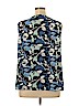 Ann Taylor LOFT 100% Polyester Blue Sleeveless Blouse Size XL - photo 2
