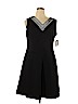 Ellen Tracy 100% Polyester Black Casual Dress Size 14 - photo 1