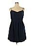J.Crew 100% Polyester Blue Casual Dress Size 16 - photo 1
