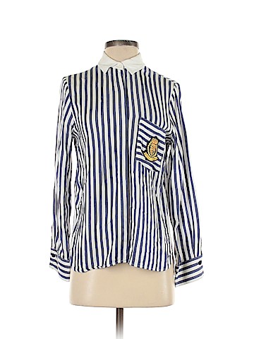 Zara Basic Long Sleeve Button-Down Shirt (view 1)