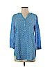 grand & greene 100% Rayon Blue 3/4 Sleeve Top Size S - photo 1
