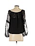 Alice + Olivia 100% Polyester Black 3/4 Sleeve Blouse Size S (petite) - photo 2