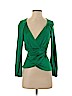 Diane von Furstenberg 100% Viscose Green Long Sleeve Top Size S - photo 1