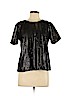 JOA 100% Polyester Black Short Sleeve Blouse Size M - photo 1