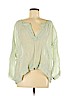 Eileen Fisher 100% Linen Green Long Sleeve Top Size M - photo 1