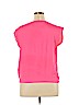 Ann Taylor LOFT 100% Polyester Pink Short Sleeve Blouse Size L (petite) - photo 2