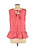 J. Crew Factory Store 100% Cotton Red Sleeveless Blouse Size M - photo 2