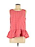 J. Crew Factory Store 100% Cotton Red Sleeveless Blouse Size M - photo 1