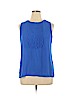 Banana Republic 100% Polyester Blue Sleeveless Blouse Size L - photo 1