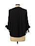 Worthington 100% Polyester Black Long Sleeve Top Size L - photo 2