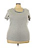 Style&Co 100% Cotton Gray Short Sleeve Top Size 3X - photo 1