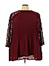 Catherines 100% Polyester Burgundy 3/4 Sleeve Blouse Size 3X - photo 1
