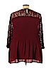 Catherines 100% Polyester Burgundy 3/4 Sleeve Blouse Size 3X - photo 2