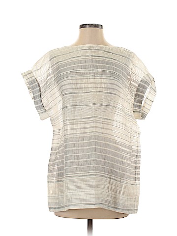 Lafayette 148 New York Short Sleeve Blouse (view 1)