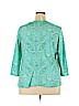 Charter Club 100% Cotton Green 3/4 Sleeve Top Size 2X - photo 2