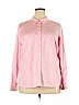 Lane Bryant Pink Long Sleeve Button-Down Shirt Size 18 - photo 1