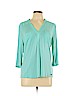 Calvin Klein Blue 3/4 Sleeve Top Size L - photo 1