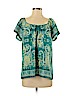 Ann Taylor LOFT 100% Polyester Teal Short Sleeve Blouse Size S - photo 1