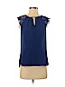 Express 100% Polyester Blue Short Sleeve Blouse Size S - photo 1
